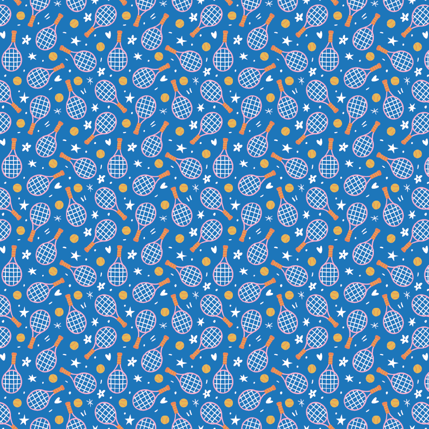 Tennis On Blue Pattern Acrylic Sheets - CMB Pattern Acrylic
